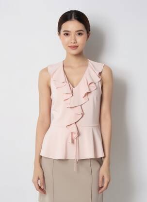 Top croială cambrată fără mâneci roz RALPH LAUREN femeie
