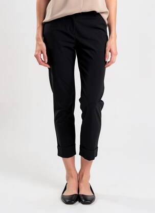 Pantalon 7/8 elasticitate mărime normală negru PLATINE COLLECTION femeie