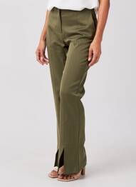 Pantalon evazat elasticitate mărime normală verde SUMMUM femeie