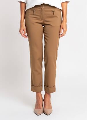 Pantalon 7/8 elasticitate mărime normală maro GARDEUR femeie
