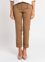 Pantalon 7/8 elasticitate mărime normală maro GARDEUR femeie