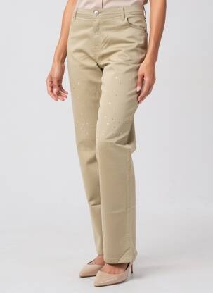 Pantalon drept elasticitate mărime normală bej FUEGO WOMAN femeie
