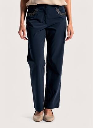 Pantalon drept elasticitate mărime normală albastru PLATINE COLLECTION femeie