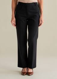 Pantalon drept elasticitate mărime normală negru PLATINE COLLECTION femeie