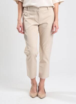Pantalon 7/8 elasticitate mărime normală bej INDIES femeie