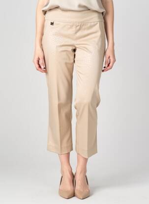 Pantalon 7/8 elasticitate mărime normală bej LISETTE L femeie