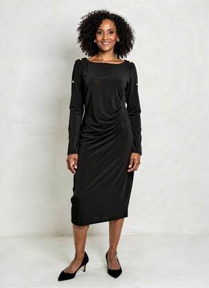 Rochie midi mâneci lungi mâneci lungi negru JOSEPH RIBKOFF femeie