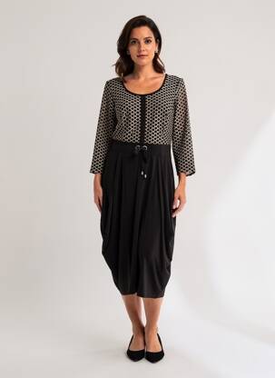 Rochie midi mâneci 3/4 mâneci 3/4 negru JOSEPH RIBKOFF femeie