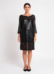 Rochie scurtă mâneci lungi mâneci lungi negru JOSEPH RIBKOFF femeie