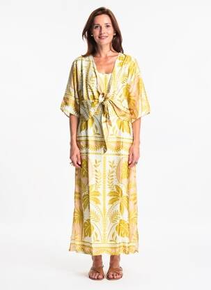 Rochie lungă mâneci scurte mâneci scurte verde BLEU BLANC ROUGE femeie
