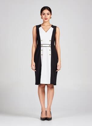 Rochie midi fără mâneci fără mâneci negru JOSEPH RIBKOFF femeie