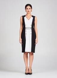 Rochie midi fără mâneci fără mâneci negru JOSEPH RIBKOFF femeie
