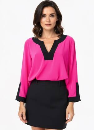 Top elasticitate mâneci lungi roz JOSEPH RIBKOFF femeie