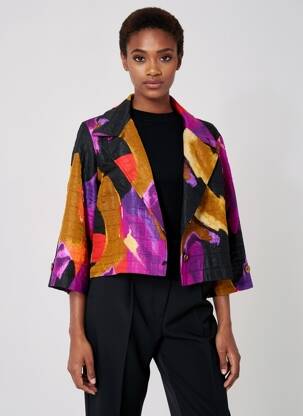 Jachete casual guler tip costum negru JOSEPH RIBKOFF femeie