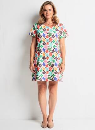 Rochie scurtă mâneci scurte mâneci scurte alb HIPPOCAMPE femeie