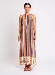 Rochie lungă fără mâneci fără mâneci portocaliu B.YU femeie