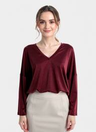 Tricou mâneci lungi mâneci lungi roșu PAKO LITTO femeie
