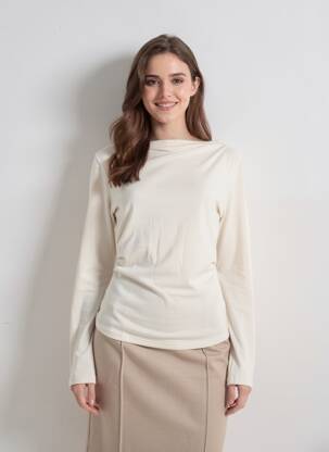 Tricou mâneci lungi mâneci lungi alb GRACE & MILA femeie
