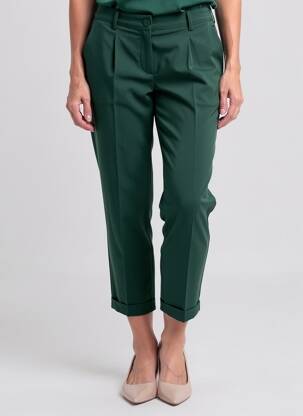 Pantalon 7/8 închidere cu fermoar sub clapetă cu nasturi verde PAKO LITTO femeie