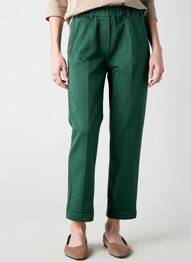 Pantalon drept talie elastică verde închis PAKO LITTO femeie