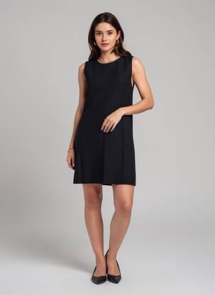 Rochie scurtă fără mâneci fără mâneci negru GRACE & MILA femeie