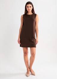 Rochie scurtă fără mâneci fără mâneci maro GRACE & MILA femeie