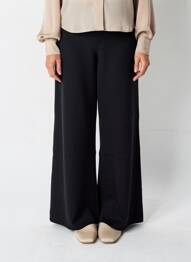 Pantalon evazat talie elastică negru GRACE & MILA femeie