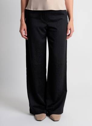 Pantalon larg buzunare mărime normală negru BELLEROSE femeie