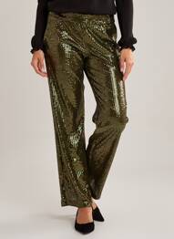 Pantalon drept elasticitate mărime normală verde BELLEROSE femeie