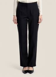 Pantalon drept elasticitate mărime normală negru FORTE-FORTE femeie