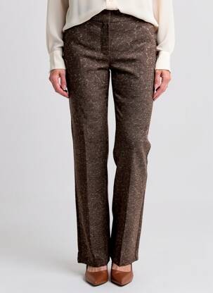 Pantalon drept talie elastică mărime normală maro SIYU femeie