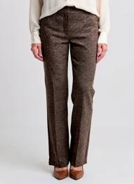 Pantalon drept talie elastică mărime normală maro SIYU femeie