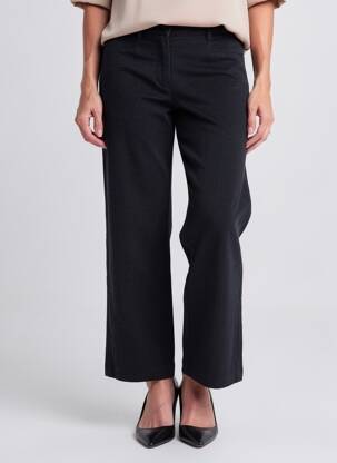 Pantalon drept elasticitate mărime normală negru MOMONI femeie