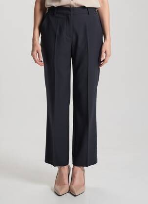 Pantalon drept țesătură poplin mărime normală albastru MASSCOB femeie
