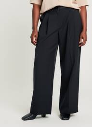 Pantalon larg închidere cu fermoar sub clapetă cu cârlig mărime normală verde LAURENCE BRAS femeie