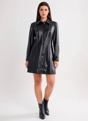 Rochie scurtă mâneci lungi mâneci lungi negru RAILS femeie