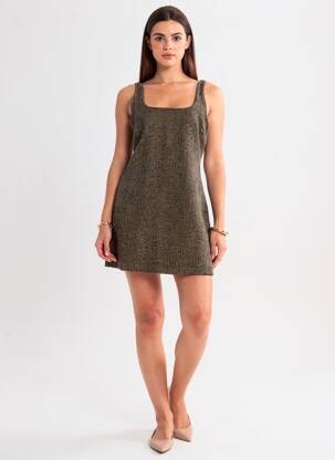 Rochie scurtă fără mâneci fără mâneci negru IDANO femeie
