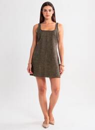 Rochie scurtă fără mâneci fără mâneci negru IDANO femeie