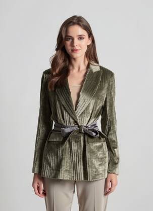 Sacou buzunare verde GOODMATCH femeie