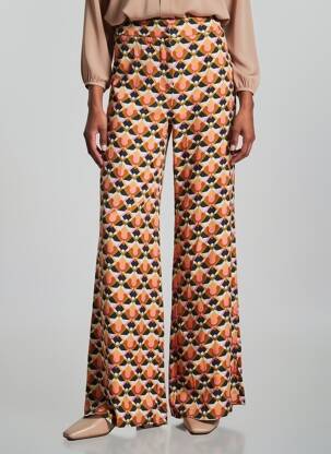 Pantalon larg țesătură poplin mărime normală portocaliu LOLA ESPELETA femeie