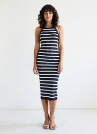 Rochie midi fără mâneci fără mâneci albastru VAN DER ROCK femeie