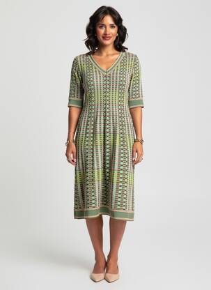 Rochie midi mâneci scurte mâneci scurte verde MISSONI femeie
