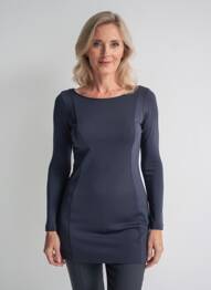 Rochie scurtă mâneci lungi mâneci lungi albastru SANS MARQUE femme