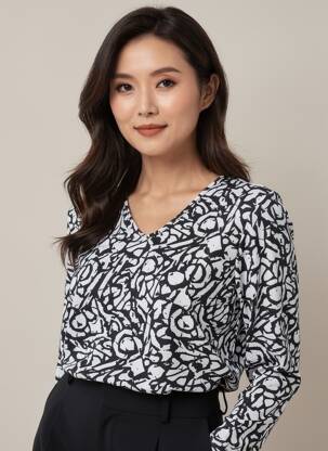 Tricou mâneci 3/4 mâneci 3/4 negru JOY OF LIFE femeie