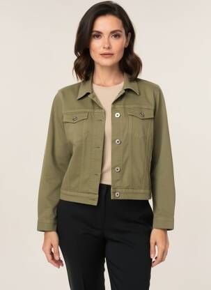 Jachete casual croială dreaptă verde VOODOO femeie