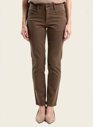 Pantalon slim buzunare maro ANNA MONTANA femeie