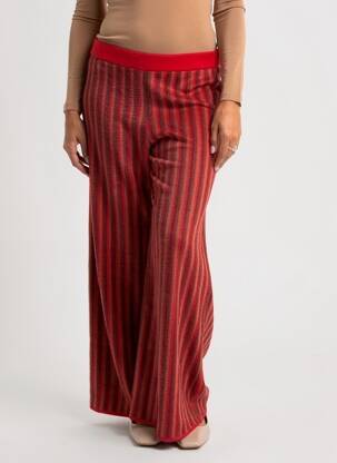 Pantalon evazat talie elastică roșu SURKANA femeie