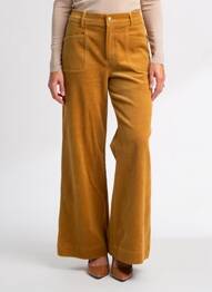 Pantalon evazat croială evazată bej SURKANA femeie