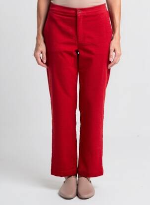 Pantalon drept elasticitate mărime normală roșu SURKANA femeie