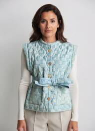 Jachete casual guler rotund albastru CHICOSOLEIL femeie